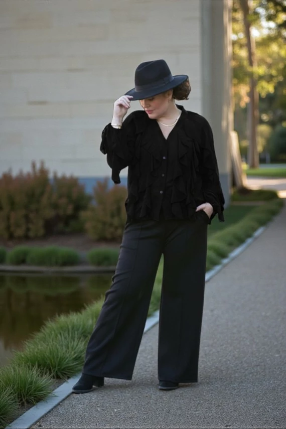 Tizia blúz - fekete